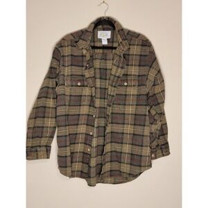 Alaska 1959 Wilderness Gear Mens‎ Flannel Shirt Brown Plaid XL